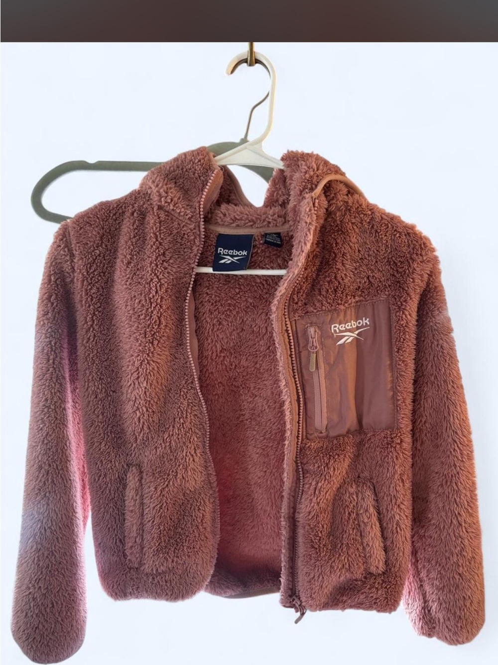 Reebok Kids' Sherpa Puffer Jacket - Rust